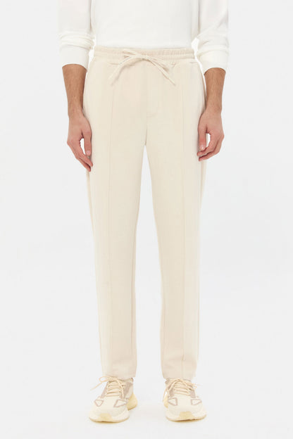 Ds Damat Regular Fit Bej Düz Eşofman Alt