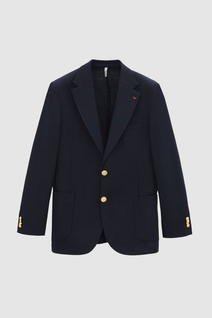 Ds Damat Regular Fit Lacivert Armürlü Kumaş Ceket