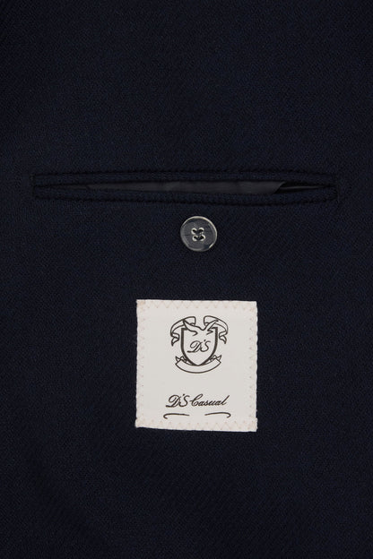 Ds Damat Regular Fit Lacivert Armürlü Kumaş Ceket