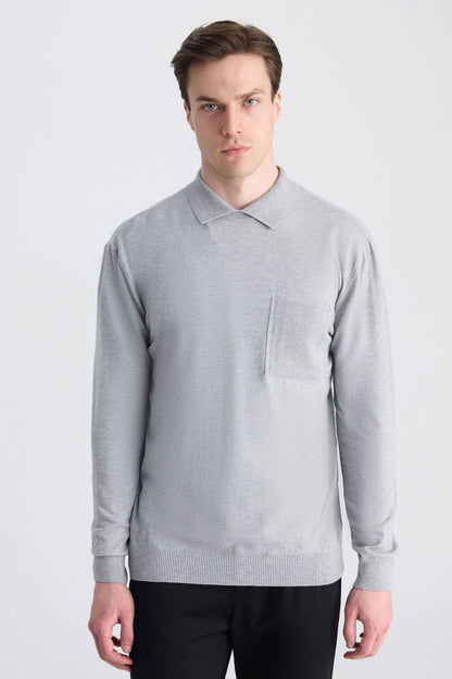 Twn Slim Fit Gri Kazak