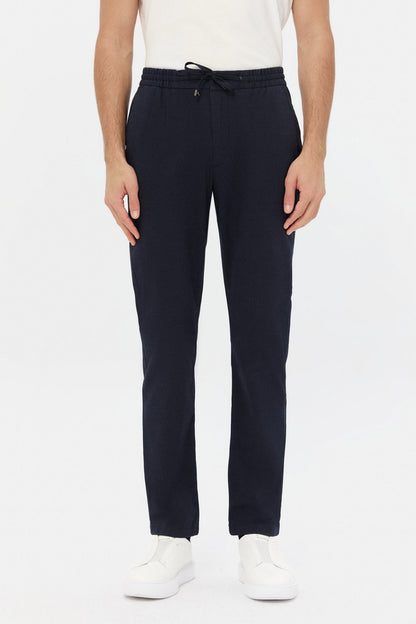 Ds Damat Relaxed Fit Lacivert Gabardin Jogger Pantolon