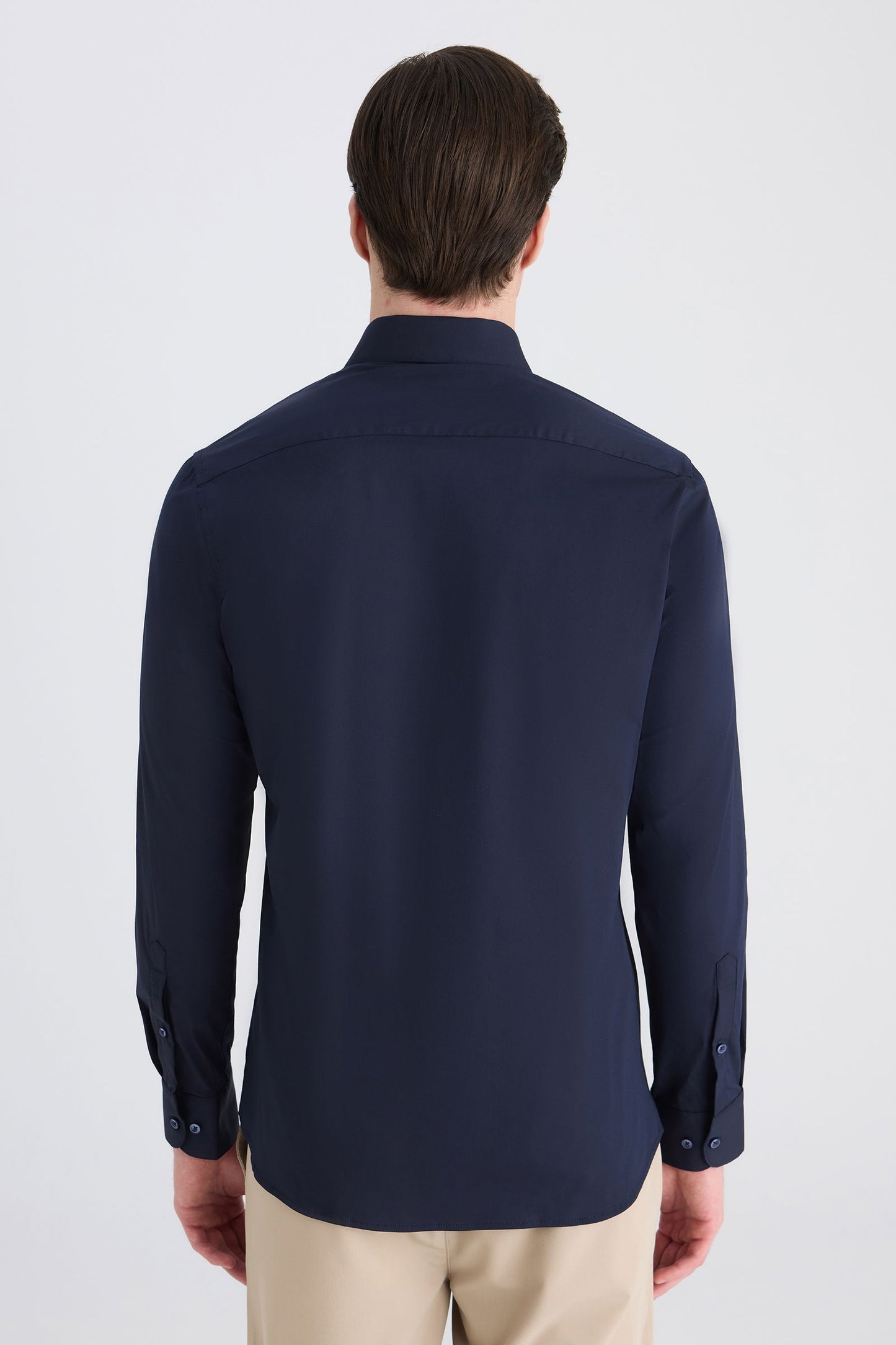 Twn Slim Fit Lacivert Düz Gömlek