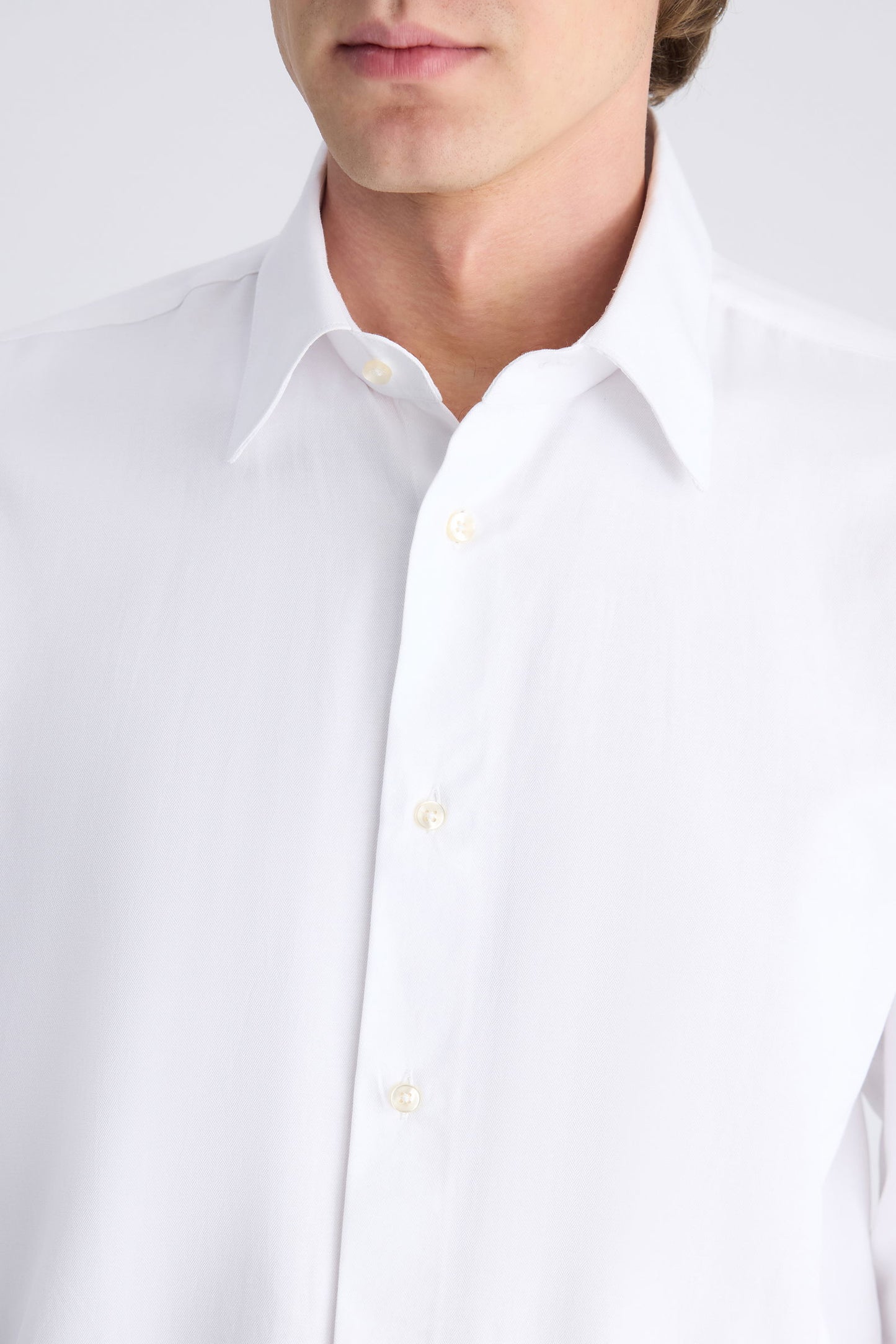 Ds Damat Slim Fit Beyaz Armürlü Gömlek