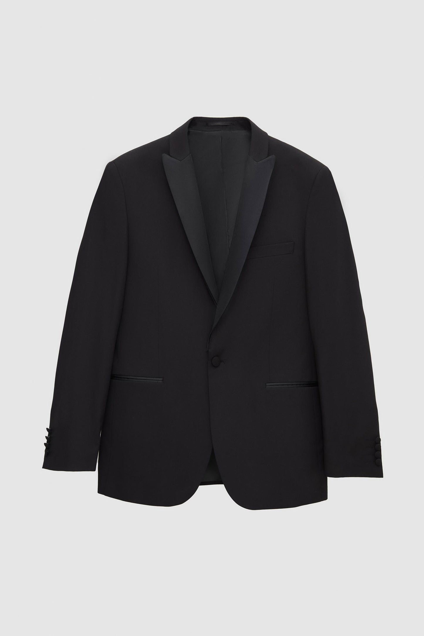 Twn Slim Fit Siyah Düz Damatlık & Smokin Yelekli Takim Elbise