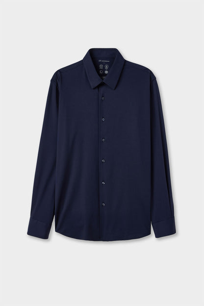Ds Damat Slim Fit Lacivert Örme Gömlek