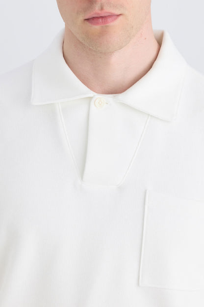 Ds Damat Regular Fit Ekru Düz Sweatshirt