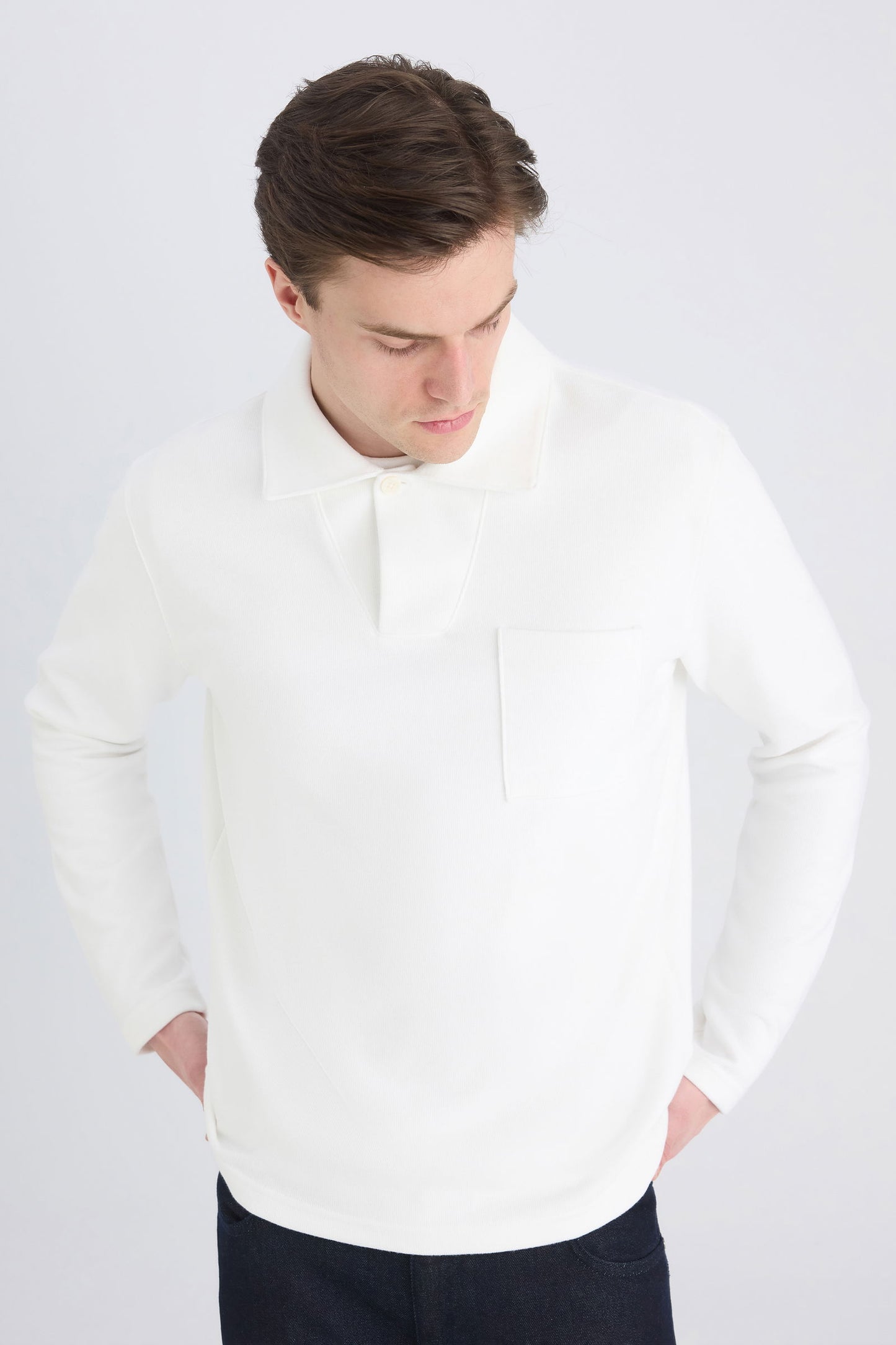 Ds Damat Regular Fit Ekru Düz Sweatshirt