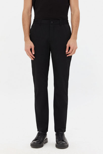 Ds Damat Relaxed Fit Siyah Düz Jogger Pantolon