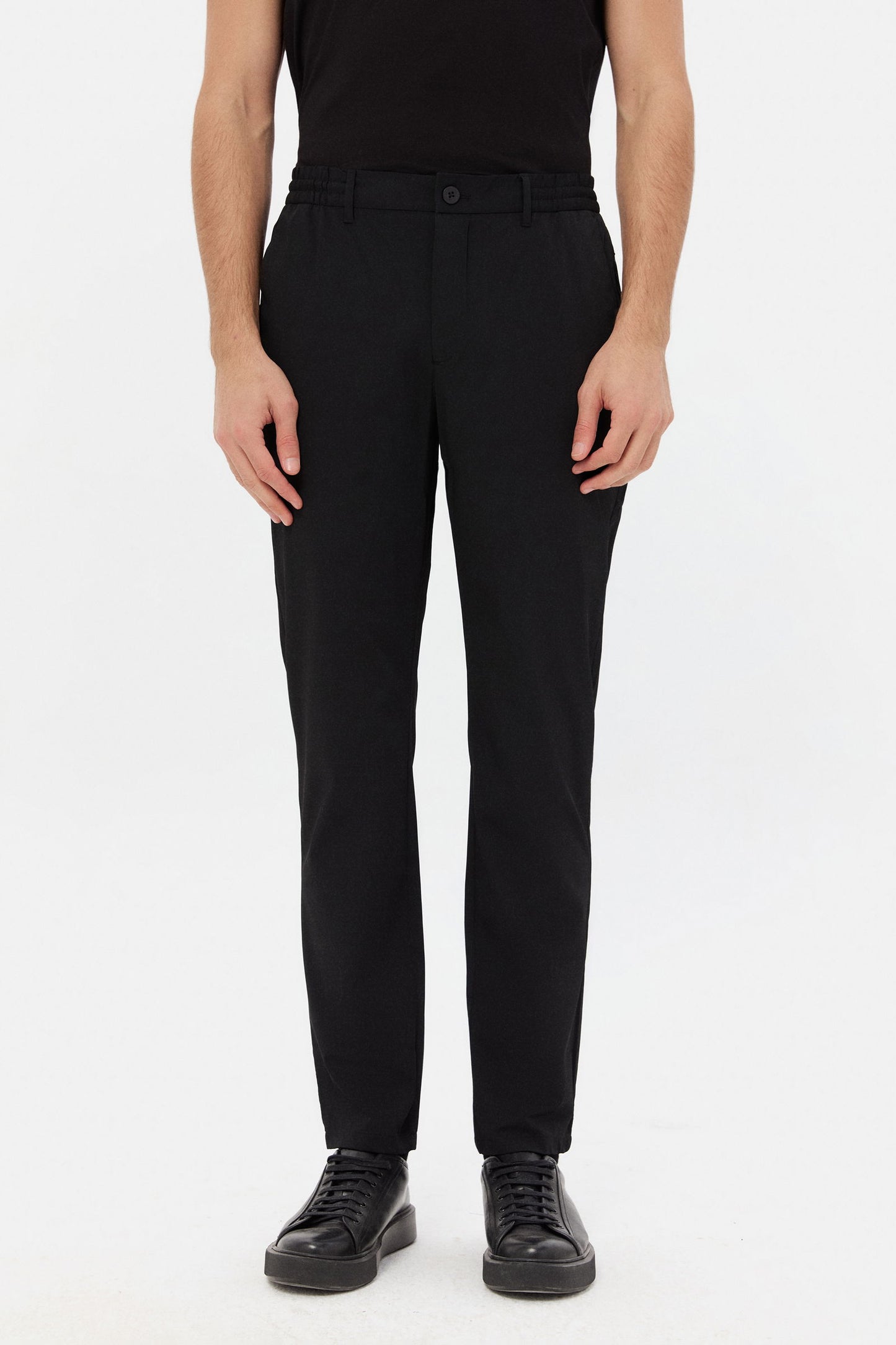 Ds Damat Relaxed Fit Siyah Düz Jogger Pantolon