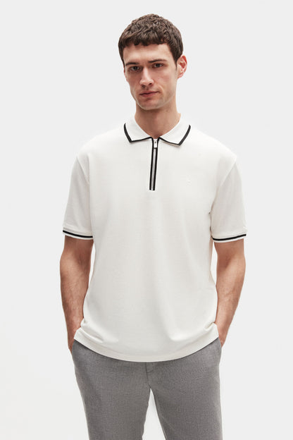 Ds Damat Regular Fit Ekru Polo Tişört