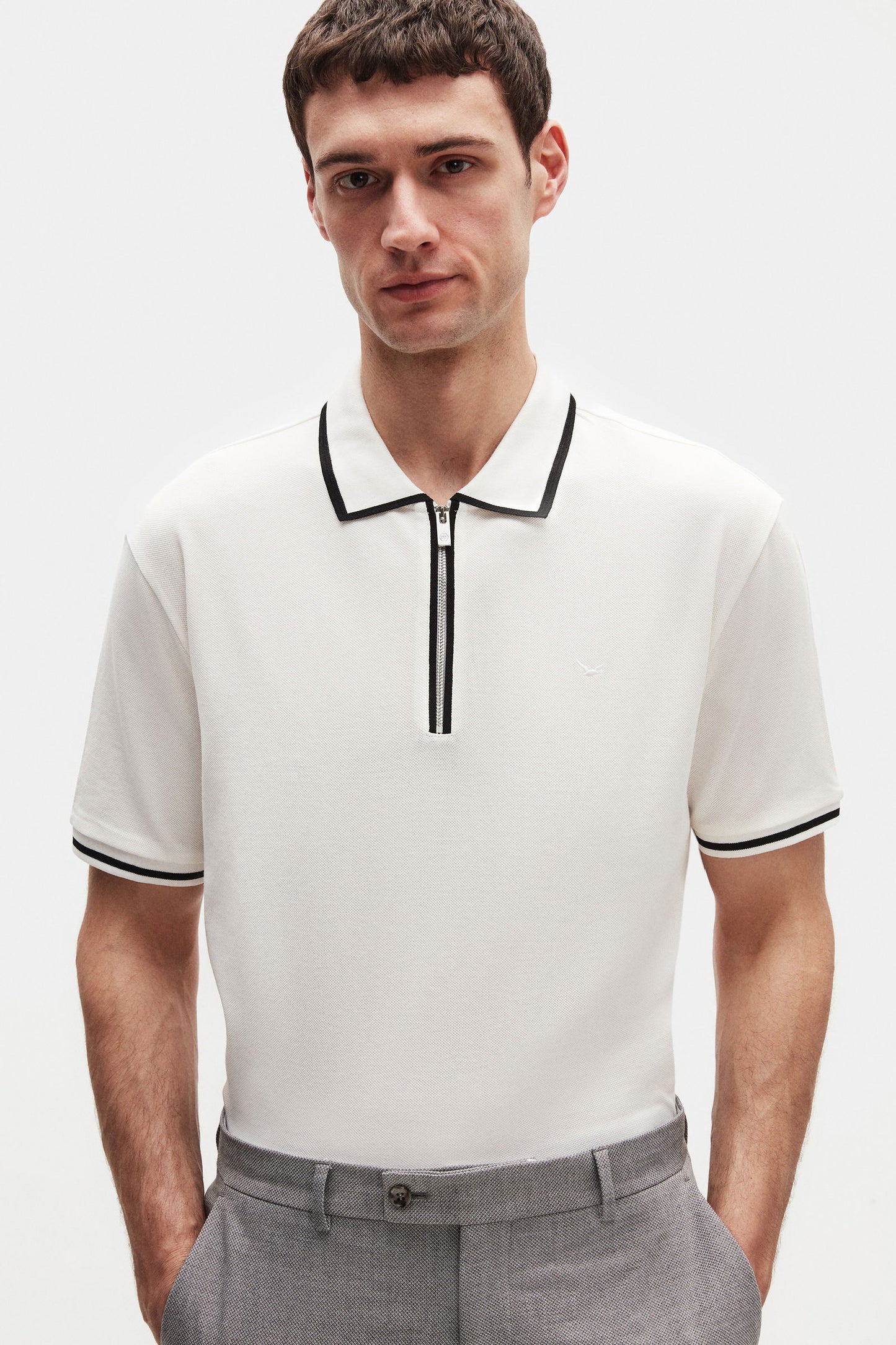 Ds Damat Regular Fit Ekru Polo Tişört