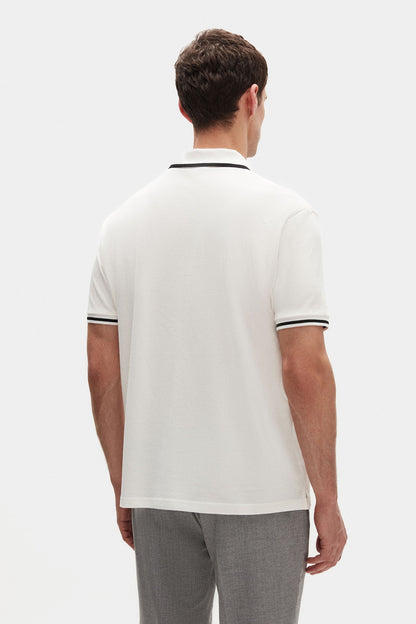 Ds Damat Regular Fit Ekru Polo Tişört