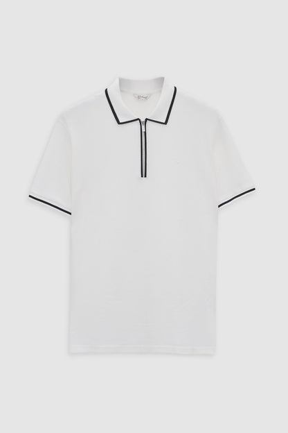 Ds Damat Regular Fit Ekru Polo Tişört