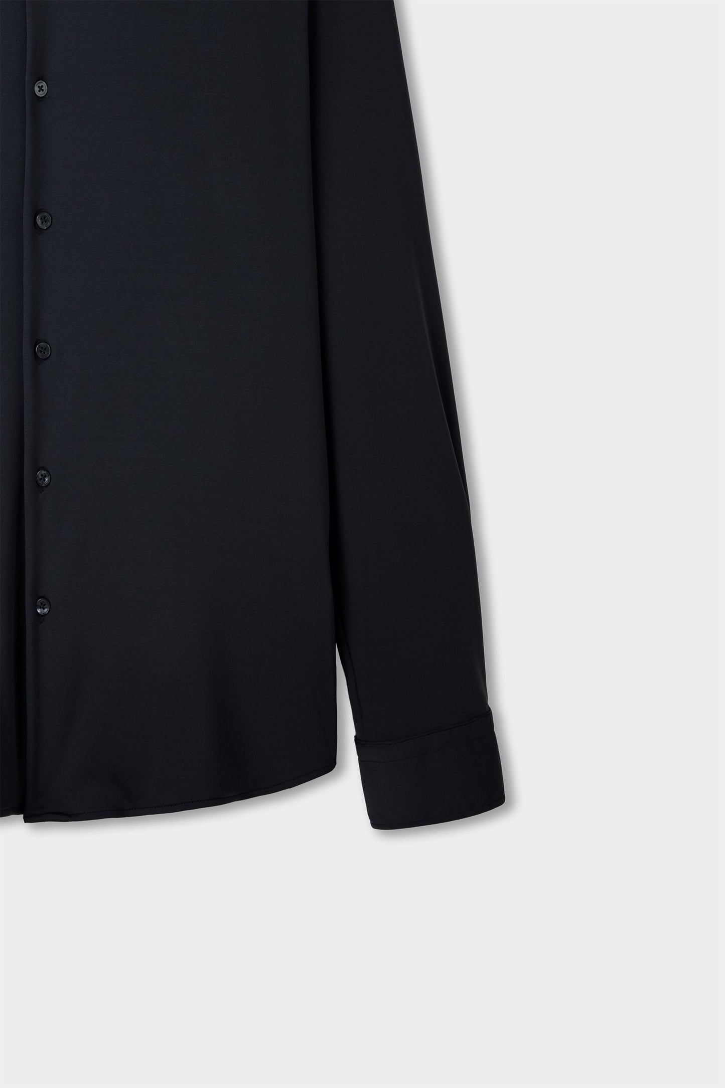 Twn Slim Fit Siyah Örme Gömlek