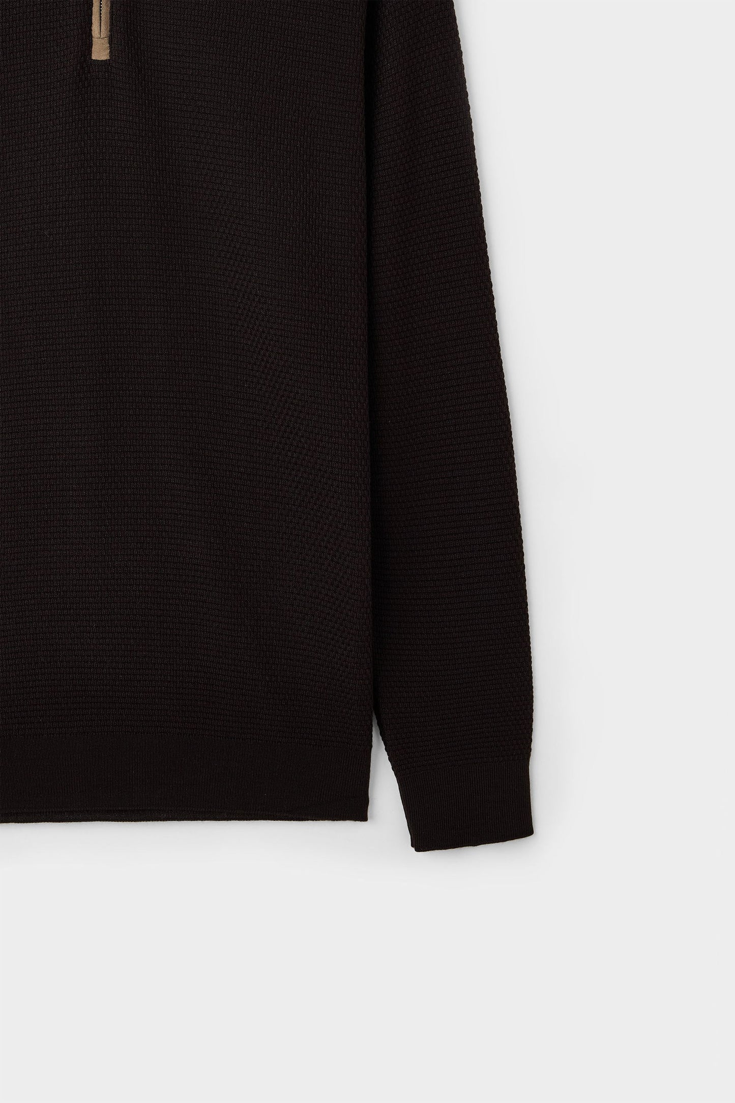 Ds Damat Regular Fit Kahverengi Petek Örgü Kazak