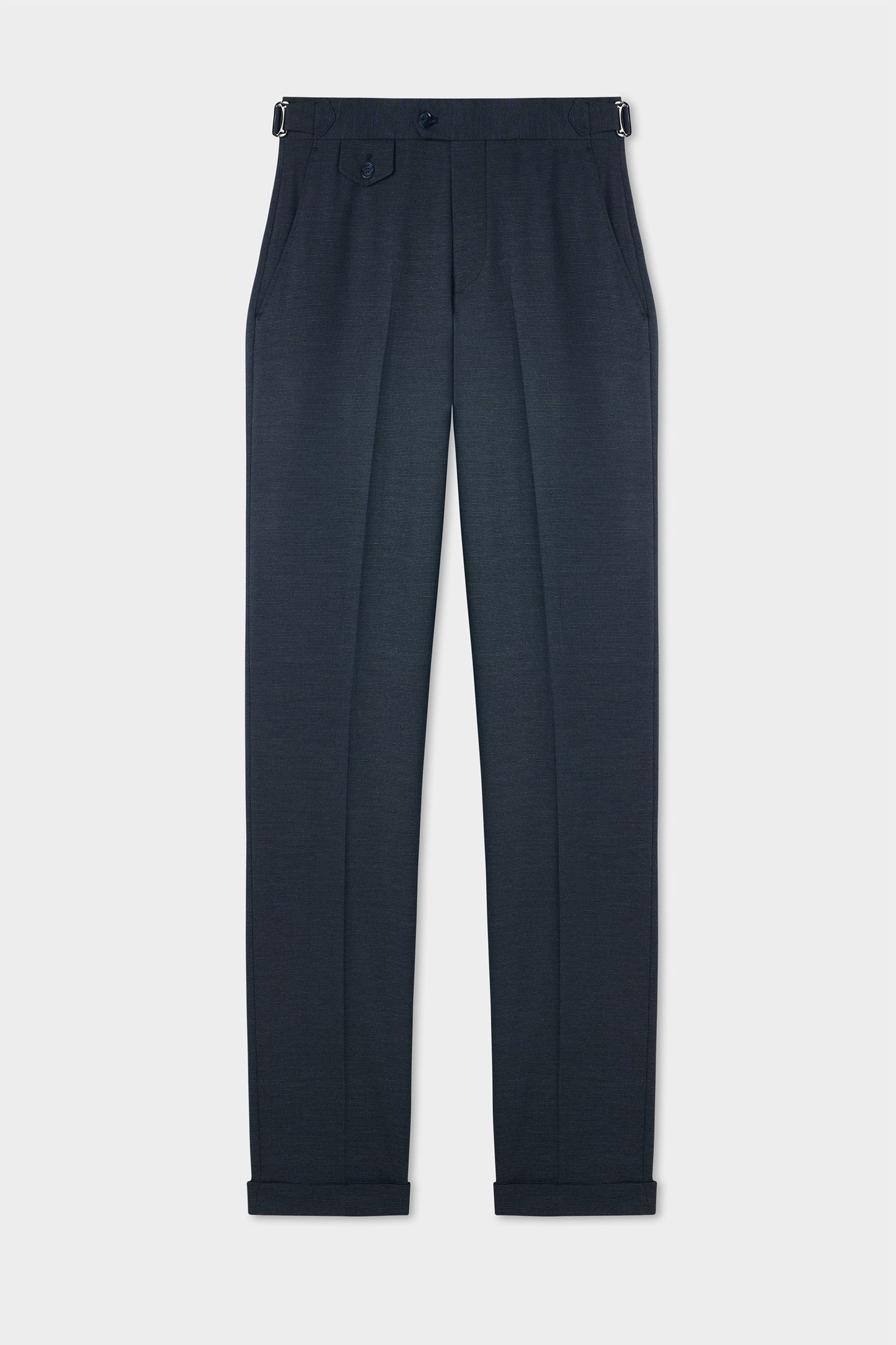 Ds Damat Slim Fit Lacivert Armürlü Kumaş Pantolon