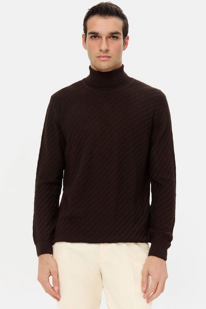 Ds Damat Regular Fit Kahverengi Kazak
