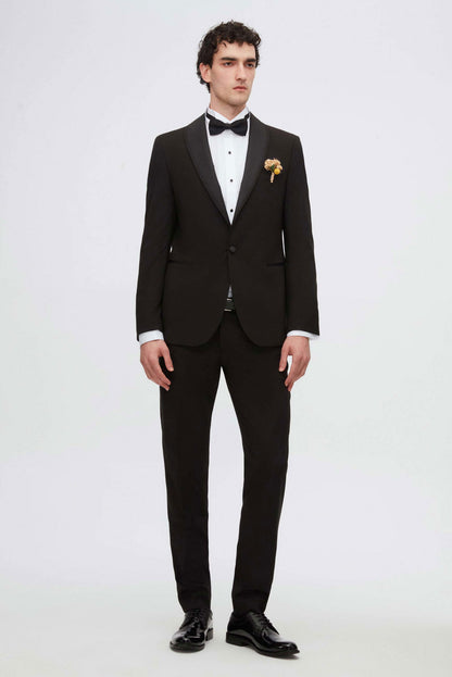 Twn Slim Fit Siyah Düz Smokin Takim Elbise