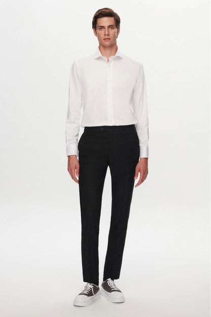 Ds Damat Slim Fit Beyaz Düz Gömlek