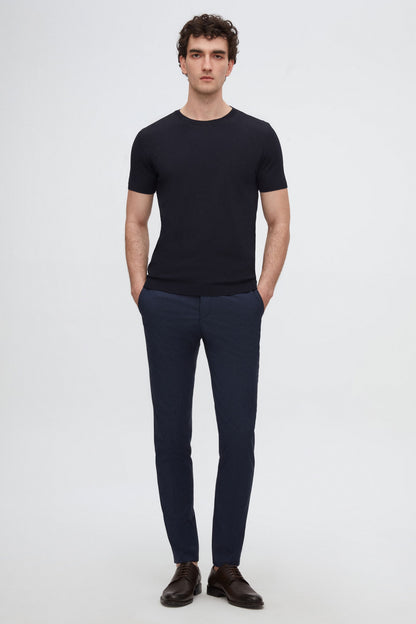 Twn Slim Fit Lacivert Yazlık Rayon Triko T-shirt