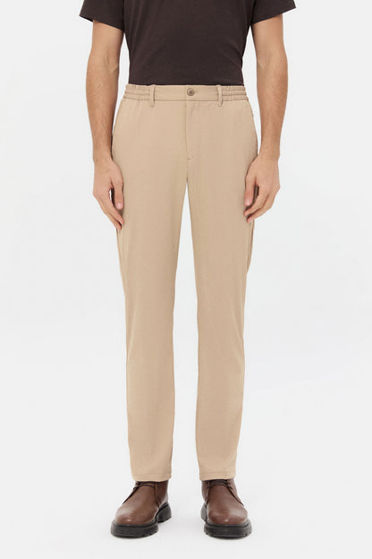 Ds Damat Relaxed Fit Bej Düz Jogger Pantolon