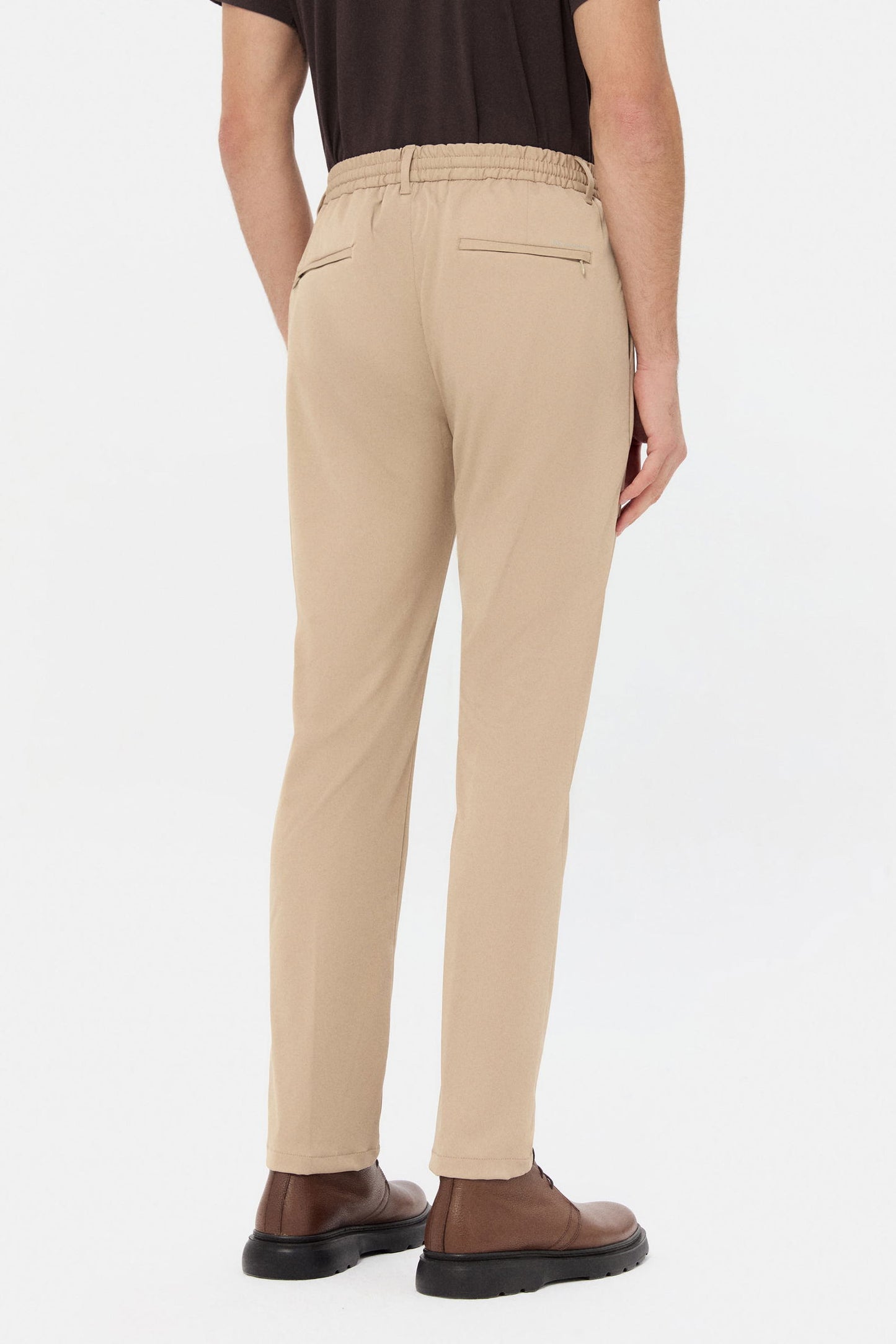 Ds Damat Relaxed Fit Bej Düz Jogger Pantolon