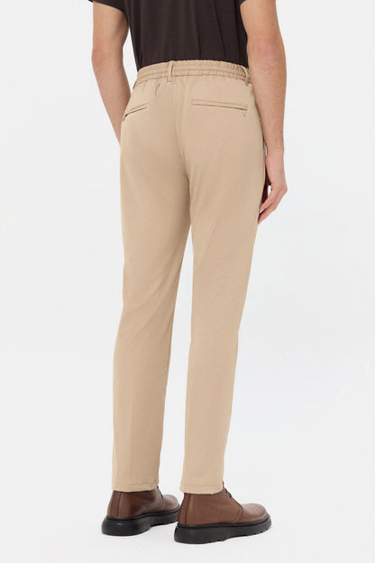 Ds Damat Relaxed Fit Bej Düz Jogger Pantolon