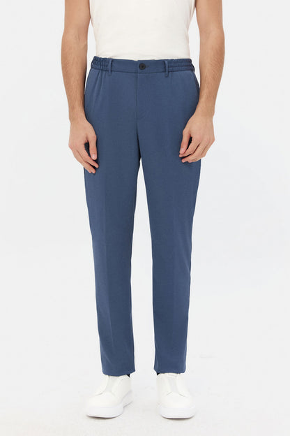Ds Damat Relaxed Fit Indigo Düz Jogger Pantolon