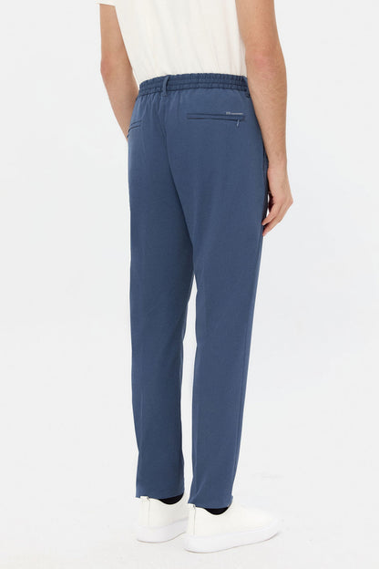 Ds Damat Relaxed Fit Indigo Düz Jogger Pantolon