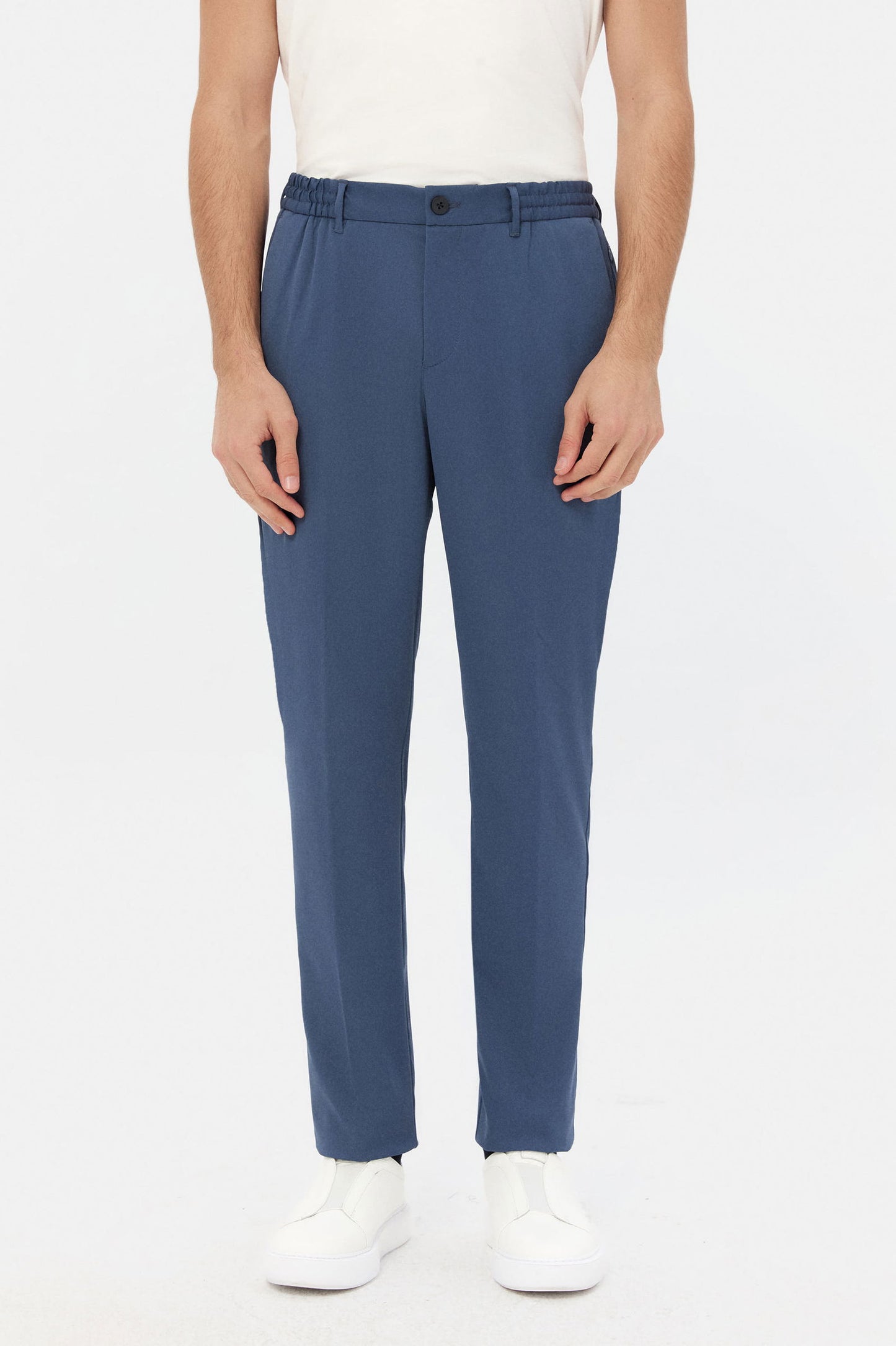 Ds Damat Relaxed Fit Indigo Düz Jogger Pantolon