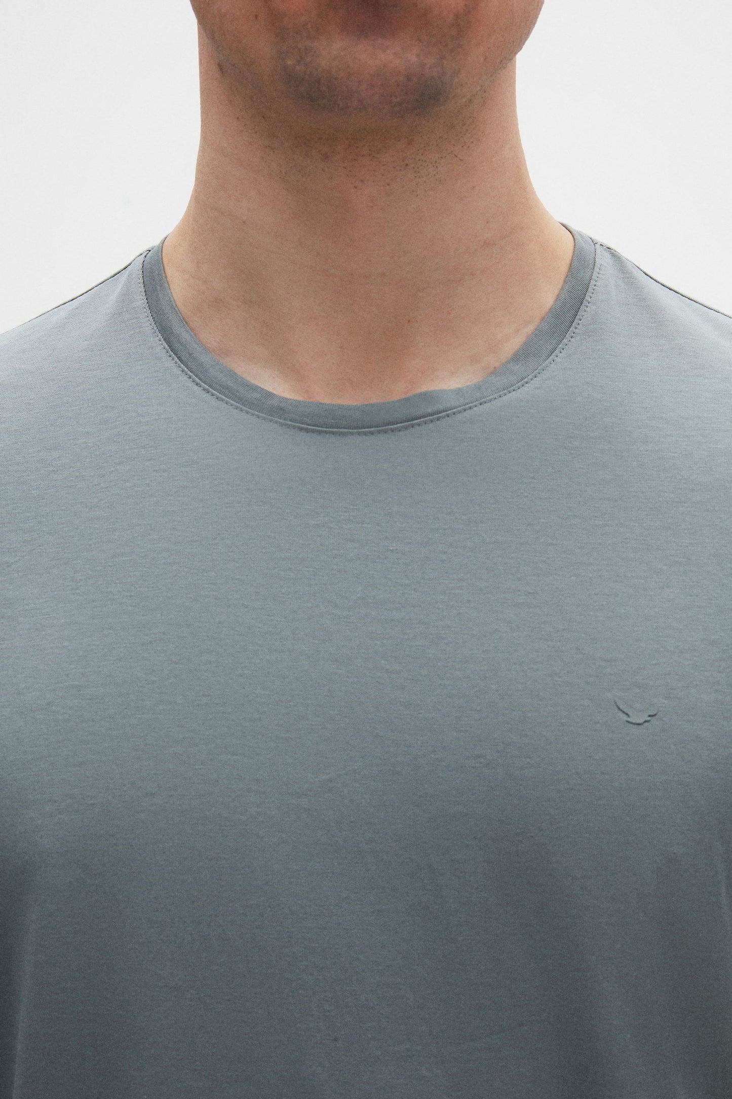 Ds Damat Regular Fit Koyu Yosun Düz %100 Pamuk Logo Baskılı T-shirt