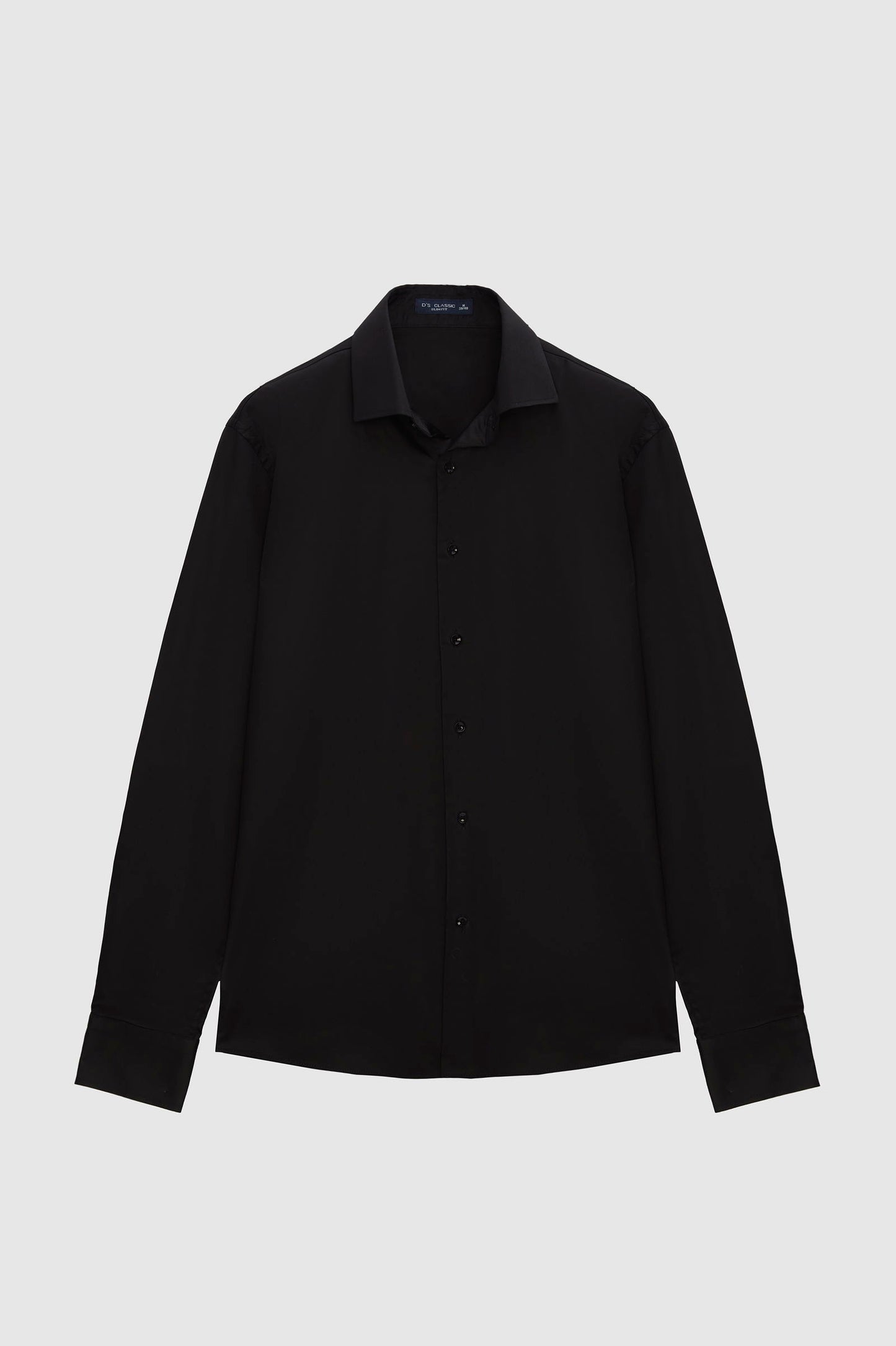 Ds Damat Slim Fit Siyah Düz Gömlek