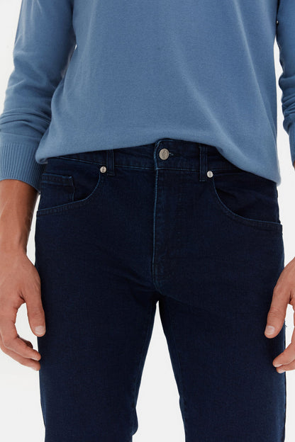 Twn Super Slim Fit Lacivert Yıkamalı Denim Pantolon