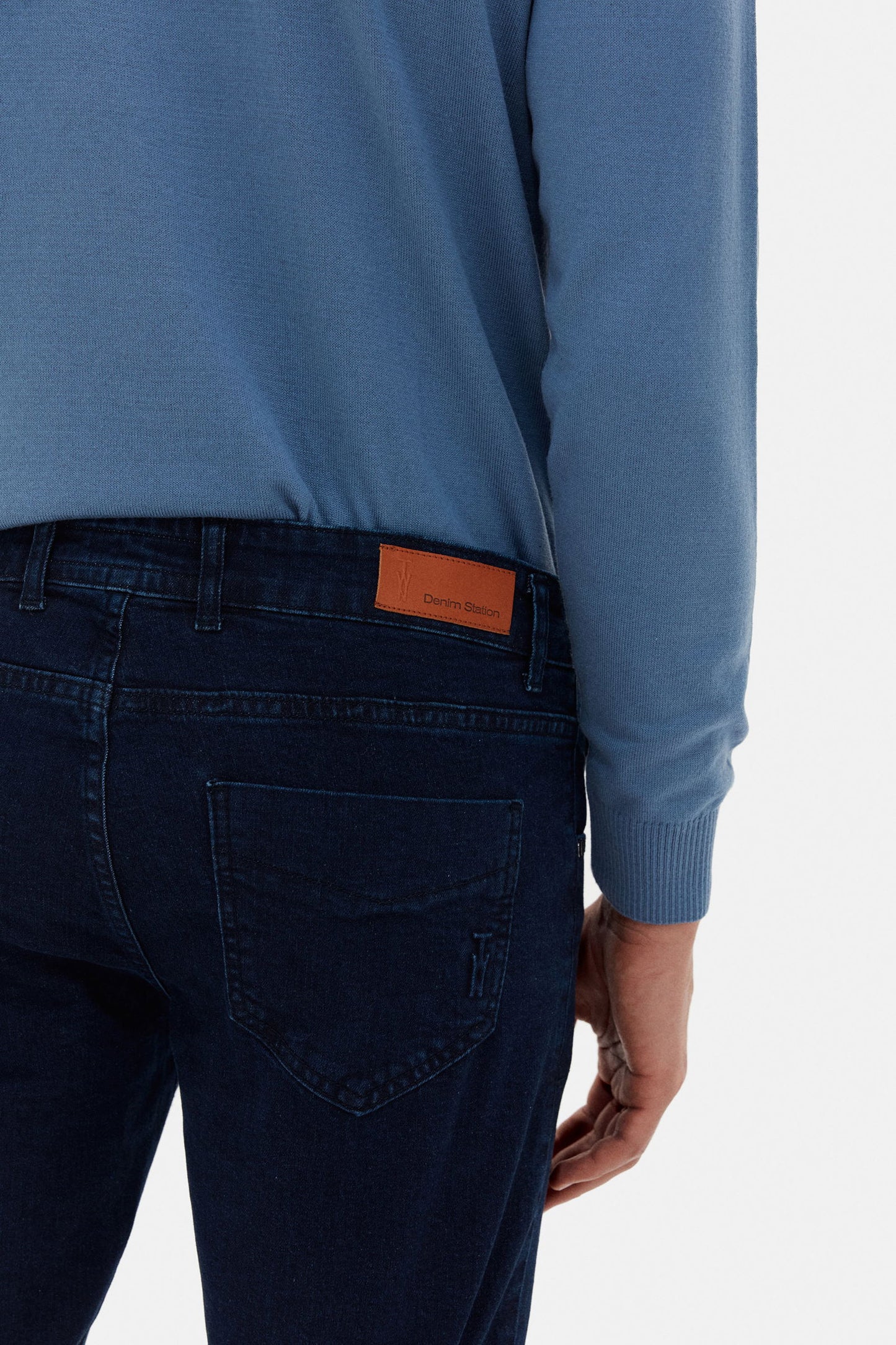 Twn Super Slim Fit Lacivert Yıkamalı Denim Pantolon