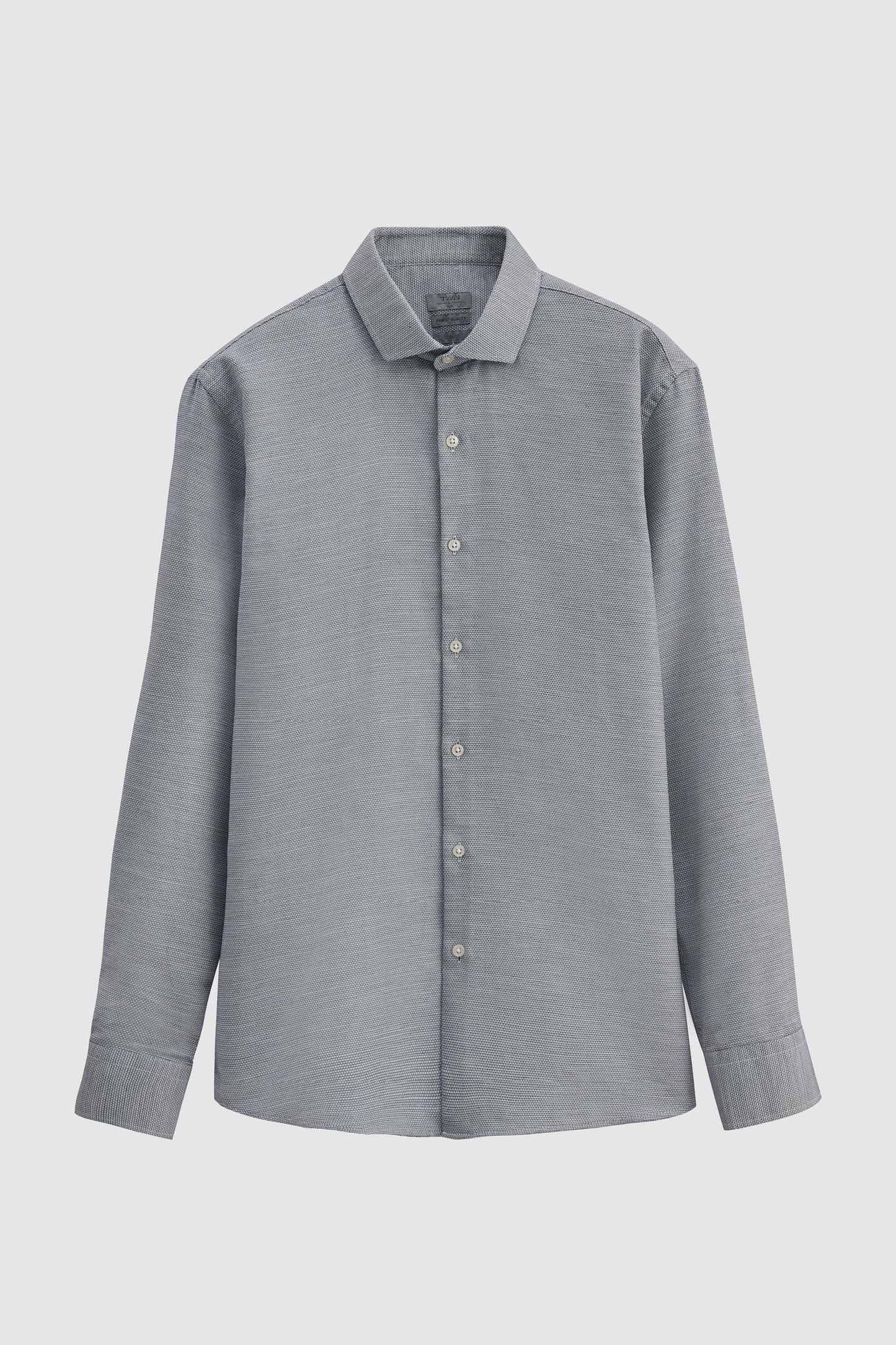 Twn Slim Fit Siyah Armürlü Gömlek