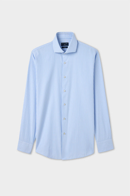 Ds Damat Slim Fit Mavi Çizgili Gömlek
