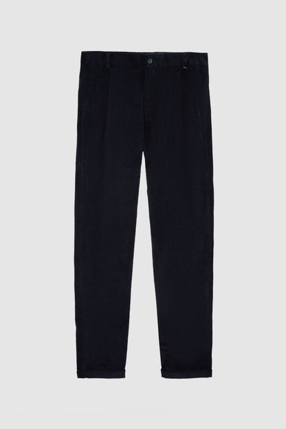 Ds Damat Relaxed Fit Lacivert Fitilli Kadife Kumaş Pantolon