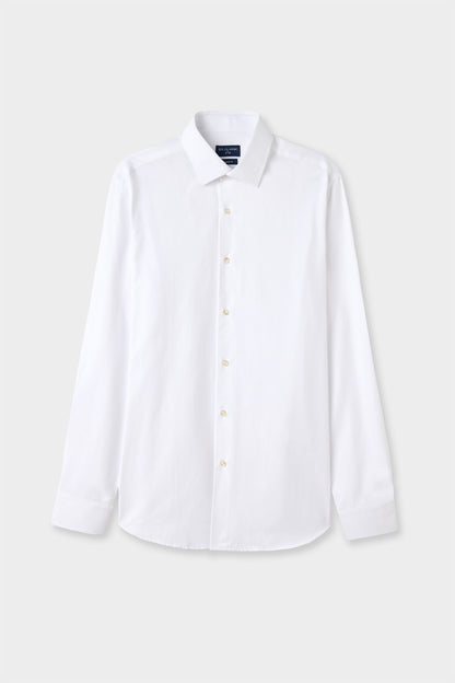 Ds Damat Regular Fit Beyaz Armürlü Gömlek