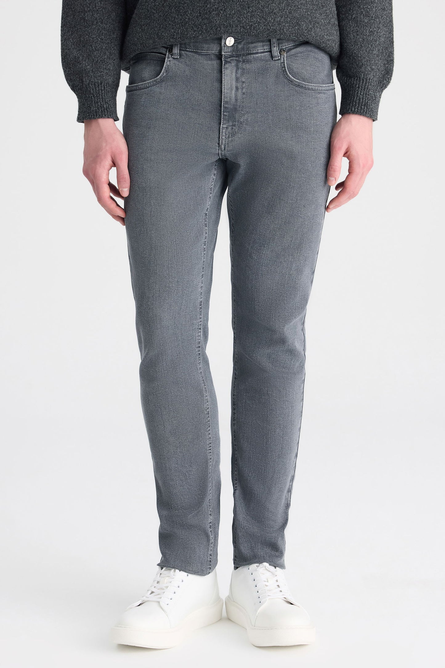 Twn Super Slim Fit Antrasit Denim Pantolon
