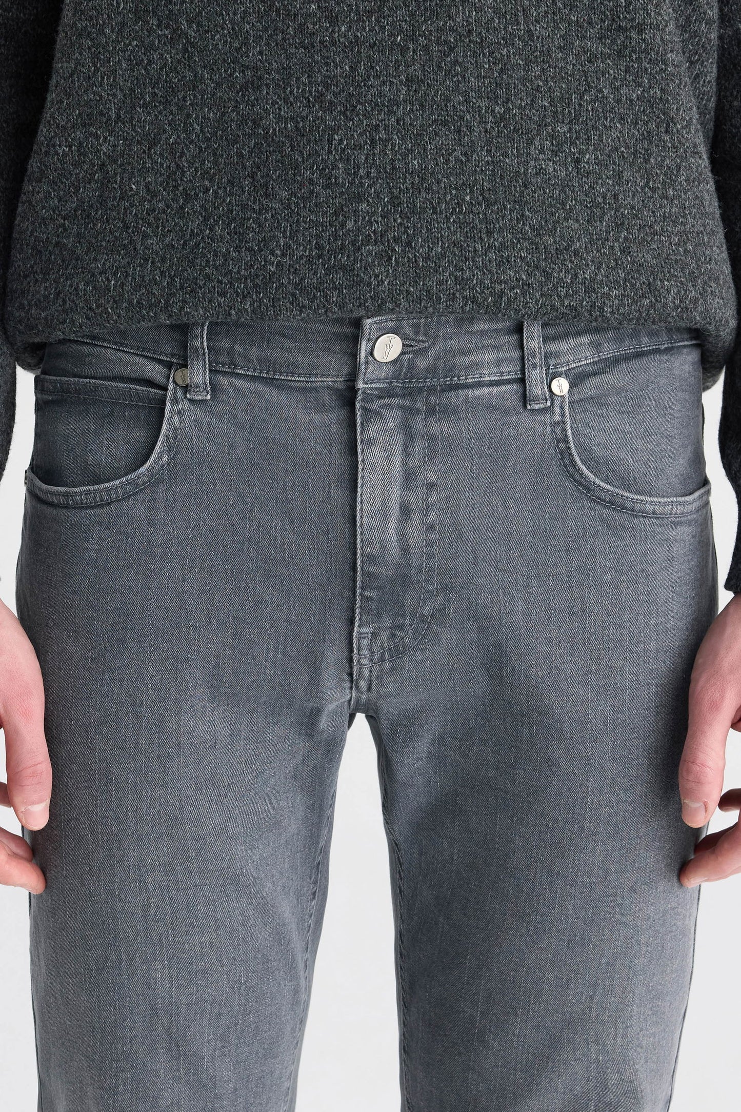 Twn Super Slim Fit Antrasit Denim Pantolon