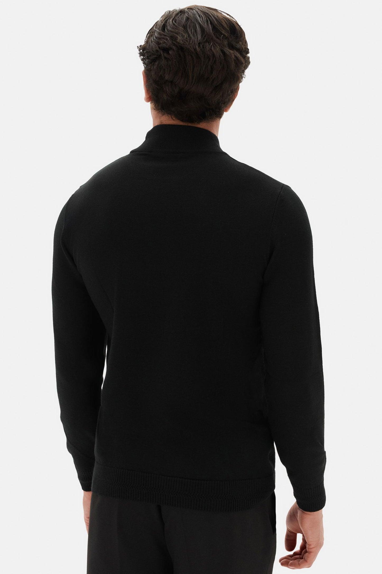 Ds Damat Regular Fit Siyah Düz Örgü Kazak
