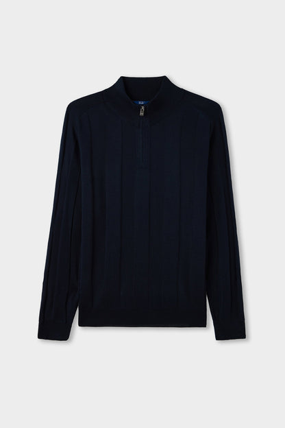 Ds Damat Regular Fit Lacivert Düz Örgü Kazak