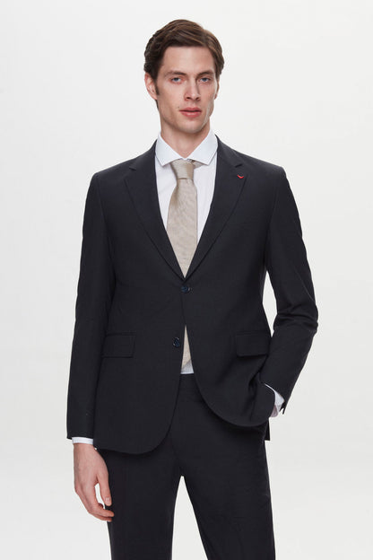 Ds Damat Regular Fit Lacivert Düz Travel Takim Elbise
