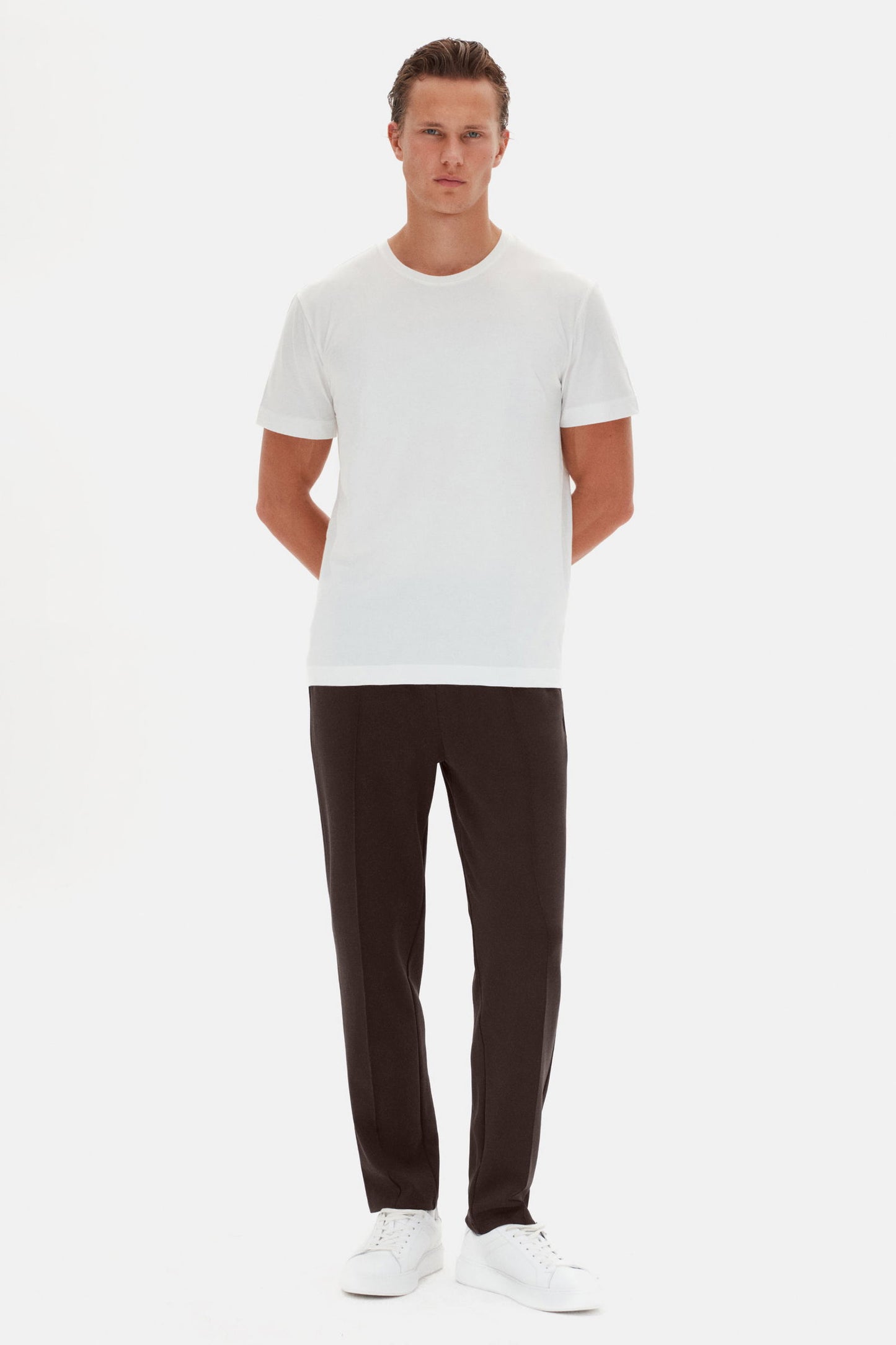 Ds Damat Regular Fit Kahverengi Düz Eşofman Alt