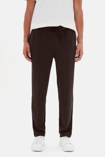 Ds Damat Regular Fit Kahverengi Düz Eşofman Alt