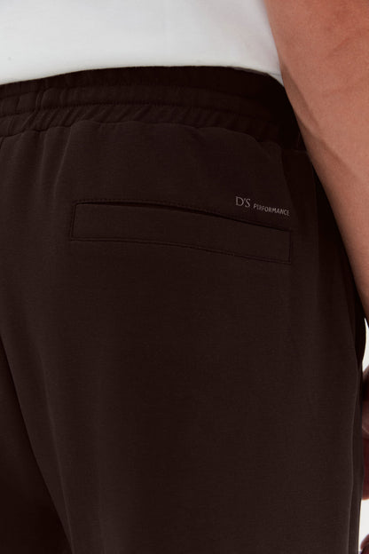 Ds Damat Regular Fit Kahverengi Düz Eşofman Alt