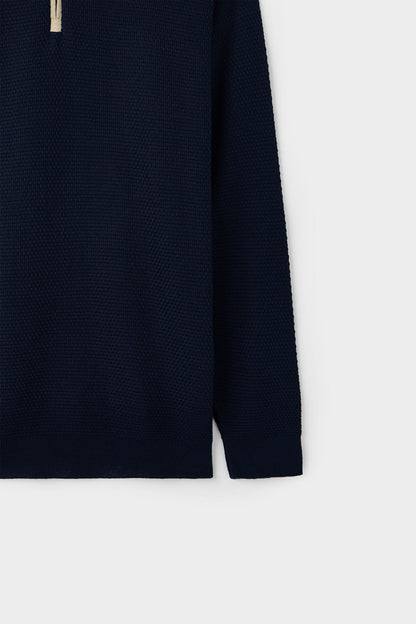 Ds Damat Regular Fit Lacivert Petek Örgü Kazak