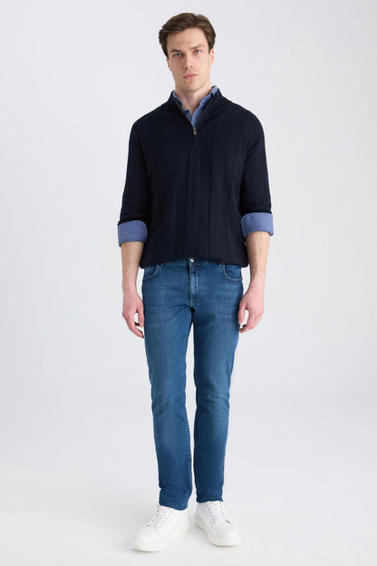 Ds Damat Slim Fit Lacivert Denim Pantolon
