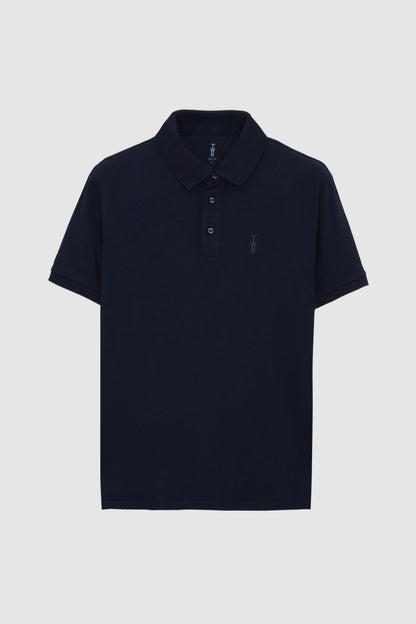 Twn Slim Fit Lacivert Pike Dokulu Polo Tişört