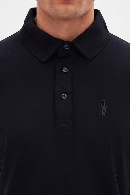 Twn Slim Fit Lacivert Pike Dokulu Polo Tişört